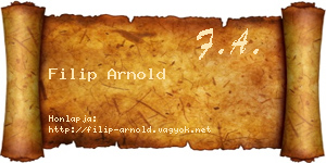 Filip Arnold névjegykártya