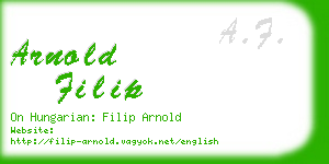 arnold filip business card